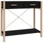 vidaXL Mesa consola de madera contrachapada negro 82x38x75 cm vidaXL Mesa consola de madera contrachapada negro 82x38x75 cm
