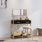 vidaXL Mesa consola de madera contrachapada negro 82x38x75 cm vidaXL Mesa consola de madera contrachapada negro 82x38x75 cm