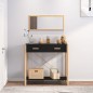 vidaXL Mesa consola de madera contrachapada negro 82x38x75 cm vidaXL Mesa consola de madera contrachapada negro 82x38x75 cm