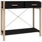 vidaXL Mesa consola de madera contrachapada negro 82x38x75 cm vidaXL Mesa consola de madera contrachapada negro 82x38x75 cm