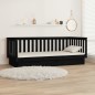 vidaXL Sofá cama de madera maciza de pino negro 80x200 cm vidaXL Sofá cama de madera maciza de pino negro 80x200 cm