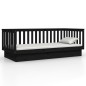 vidaXL Sofá cama de madera maciza de pino negro 80x200 cm vidaXL Sofá cama de madera maciza de pino negro 80x200 cm
