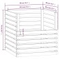 vidaXL Compostador de madera maciza de pino blanco 80x80x78 cm vidaXL Compostador de madera maciza de pino blanco 80x80x78 cm