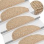 vidaXL Alfombrilla autoadhesiva escalera sisal 15 uds arena 56x17x3 cm vidaXL Alfombrilla autoadhesiva escalera sisal 15 uds arena 56x17x3 cm