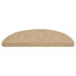 vidaXL Alfombrilla autoadhesiva escalera sisal 15 uds arena 56x17x3 cm vidaXL Alfombrilla autoadhesiva escalera sisal 15 uds arena 56x17x3 cm