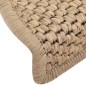 vidaXL Alfombrilla autoadhesiva escalera sisal 15 uds arena 56x17x3 cm vidaXL Alfombrilla autoadhesiva escalera sisal 15 uds arena 56x17x3 cm