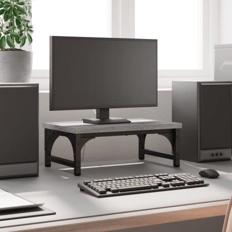 vidaXL Soporte de pantalla madera ingeniería gris Sonoma 37x23x14 cm