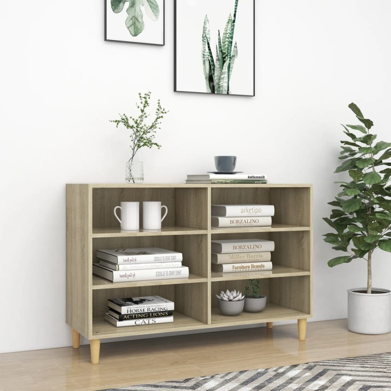 vidaXL Aparador de madera contrachapada roble Sonoma 103,5x35x70 cm vidaXL Aparador de madera contrachapada roble Sonoma 103,5x35x70 cm