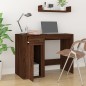 vidaXL Escritorio de madera contrachapada marrón roble 100x49x75 cm