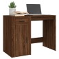 vidaXL Escritorio de madera contrachapada marrón roble 100x49x75 cm
