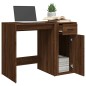 vidaXL Escritorio de madera contrachapada marrón roble 100x49x75 cm