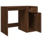 vidaXL Escritorio de madera contrachapada marrón roble 100x49x75 cm