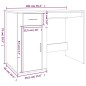 vidaXL Escritorio de madera contrachapada marrón roble 100x49x75 cm