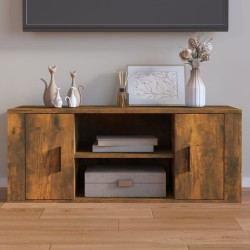 vidaXL Mueble para TV madera contrachapada roble ahumado 100x35x40 cm