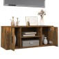 vidaXL Mueble para TV madera contrachapada roble ahumado 100x35x40 cm