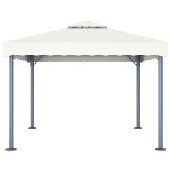 vidaXL Cenador color crema aluminio 300x300 cm