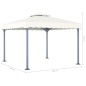 vidaXL Cenador color crema aluminio 300x300 cm vidaXL Cenador color crema aluminio 300x300 cm