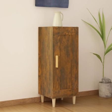 vidaXL Aparador madera de ingeniería roble ahumado 34,5x34x90 cm