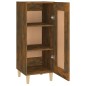 vidaXL Aparador madera de ingeniería roble ahumado 34,5x34x90 cm vidaXL Aparador madera de ingeniería roble ahumado 34,5x34x90 cm