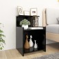 vidaXL Mesitas de noche 2 uds madera contrachapada negro 40x35x60 cm vidaXL Mesitas de noche 2 uds madera contrachapada negro 40x35x60 cm