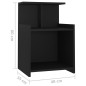 vidaXL Mesitas de noche 2 uds madera contrachapada negro 40x35x60 cm vidaXL Mesitas de noche 2 uds madera contrachapada negro 40x35x60 cm