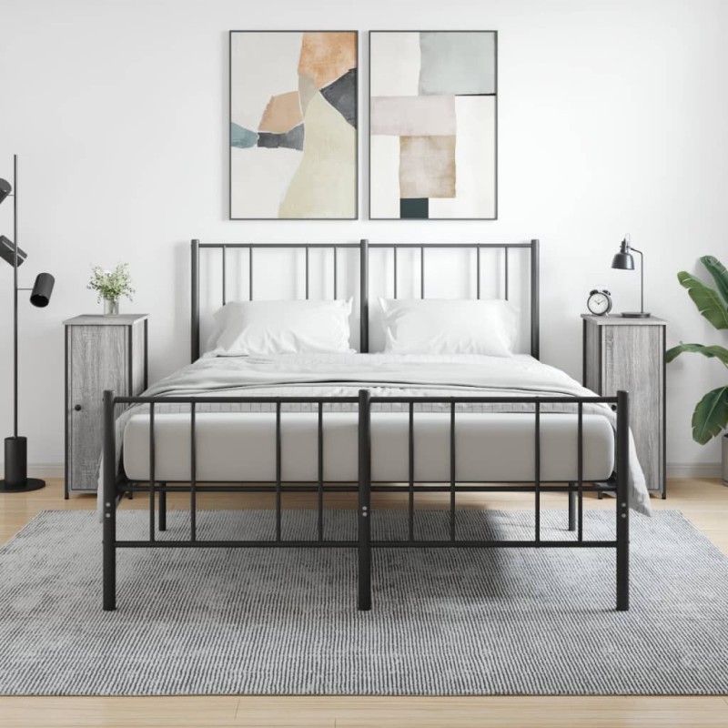 vidaXL Mesitas noche 2 uds madera ingeniería gris Sonoma 32x42x80 cm vidaXL Mesitas noche 2 uds madera ingeniería gris Sonoma 32x42x80 cm