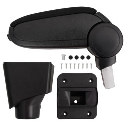 vidaXL Reposabrazos para coche ABS negro 12x34x(34-50) cm