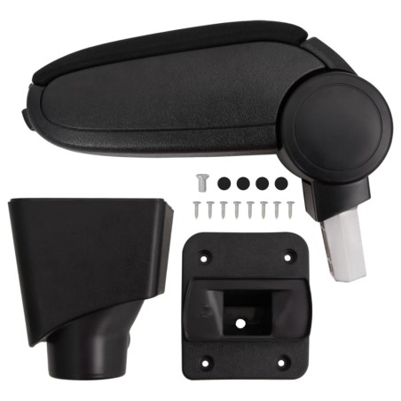 vidaXL Reposabrazos para coche ABS negro 12x34x(34-50) cm