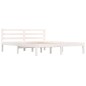 vidaXL Estructura de cama madera maciza de pino blanco 150x200 cm vidaXL Estructura de cama madera maciza de pino blanco 150x200 cm