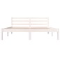vidaXL Estructura de cama madera maciza de pino blanco 150x200 cm vidaXL Estructura de cama madera maciza de pino blanco 150x200 cm