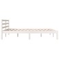 vidaXL Estructura de cama madera maciza de pino blanco 150x200 cm vidaXL Estructura de cama madera maciza de pino blanco 150x200 cm