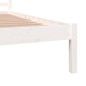 vidaXL Estructura de cama madera maciza de pino blanco 150x200 cm vidaXL Estructura de cama madera maciza de pino blanco 150x200 cm