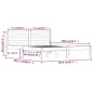 vidaXL Estructura de cama madera maciza de pino blanco 150x200 cm vidaXL Estructura de cama madera maciza de pino blanco 150x200 cm