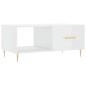 vidaXL Mesa de centro madera contrachapada blanco brillo 90x50x40 cm vidaXL Mesa de centro madera contrachapada blanco brillo 90x50x40 cm
