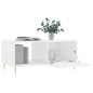 vidaXL Mesa de centro madera contrachapada blanco brillo 90x50x40 cm vidaXL Mesa de centro madera contrachapada blanco brillo 90x50x40 cm