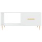 vidaXL Mesa de centro madera contrachapada blanco brillo 90x50x40 cm vidaXL Mesa de centro madera contrachapada blanco brillo 90x50x40 cm