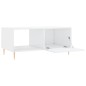 vidaXL Mesa de centro madera contrachapada blanco brillo 90x50x40 cm vidaXL Mesa de centro madera contrachapada blanco brillo 90x50x40 cm