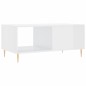vidaXL Mesa de centro madera contrachapada blanco brillo 90x50x40 cm vidaXL Mesa de centro madera contrachapada blanco brillo 90x50x40 cm