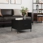 vidaXL Mesa de centro madera contrachapada negro 50x50x40 cm vidaXL Mesa de centro madera contrachapada negro 50x50x40 cm