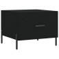 vidaXL Mesa de centro madera contrachapada negro 50x50x40 cm vidaXL Mesa de centro madera contrachapada negro 50x50x40 cm