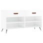 vidaXL Banco zapatero madera de ingeniería blanco brillo 102x35x55 cm vidaXL Banco zapatero madera de ingeniería blanco brillo 102x35x55 cm