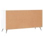 vidaXL Banco zapatero madera de ingeniería blanco brillo 102x35x55 cm vidaXL Banco zapatero madera de ingeniería blanco brillo 102x35x55 cm