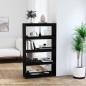 vidaXL Estantería/divisor de espacios madera pino negro 80x30x135,5 cm vidaXL Estantería/divisor de espacios madera pino negro 80x30x135,5 cm