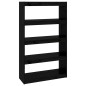 vidaXL Estantería/divisor de espacios madera pino negro 80x30x135,5 cm vidaXL Estantería/divisor de espacios madera pino negro 80x30x135,5 cm
