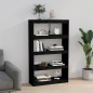 vidaXL Estantería/divisor de espacios madera pino negro 80x30x135,5 cm vidaXL Estantería/divisor de espacios madera pino negro 80x30x135,5 cm