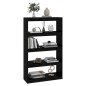 vidaXL Estantería/divisor de espacios madera pino negro 80x30x135,5 cm vidaXL Estantería/divisor de espacios madera pino negro 80x30x135,5 cm