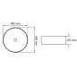 vidaXL Lavabo redondo de cerámica blanco 40x15 cm vidaXL Lavabo redondo de cerámica blanco 40x15 cm