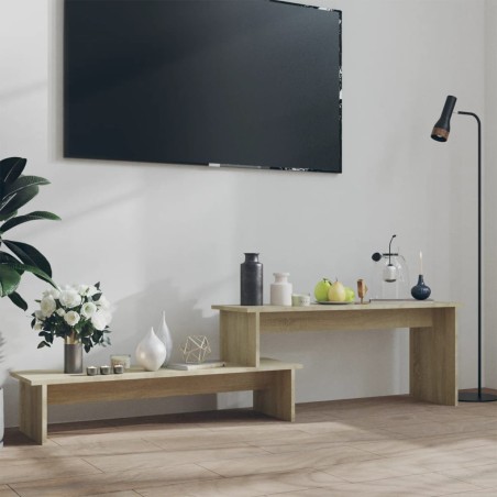 vidaXL Mueble para TV madera contrachapada roble Sonoma 180x30x43 cm