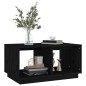 vidaXL Mesa de centro madera maciza de pino negro 80x50x40 cm