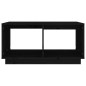 vidaXL Mesa de centro madera maciza de pino negro 80x50x40 cm
